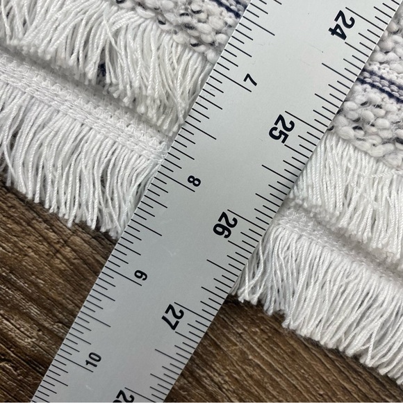 Talbots Sweater Women 3X White Black Open Knit Fringe 3/4 Sleeve Costal Light - Picture 7 of 8